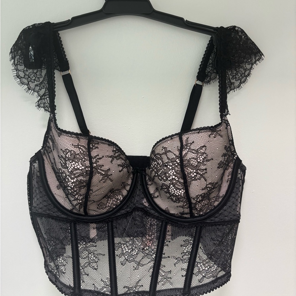 Victoria's Secret Black Lace Bustier